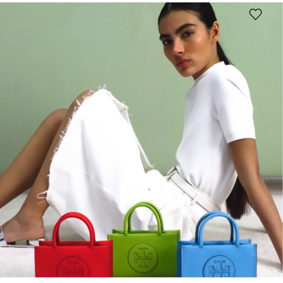 NEW!! TORY BURCH MINI ELLA BIO TOTE IN SKYLIGHT BLUE