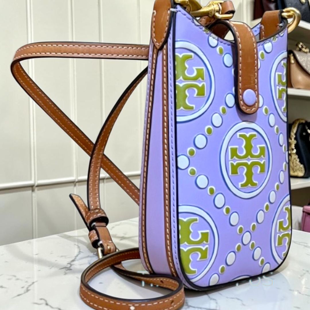 TORY BURCH PURPLE & GREEN EMBOSSED CROSSBODY ✺✺