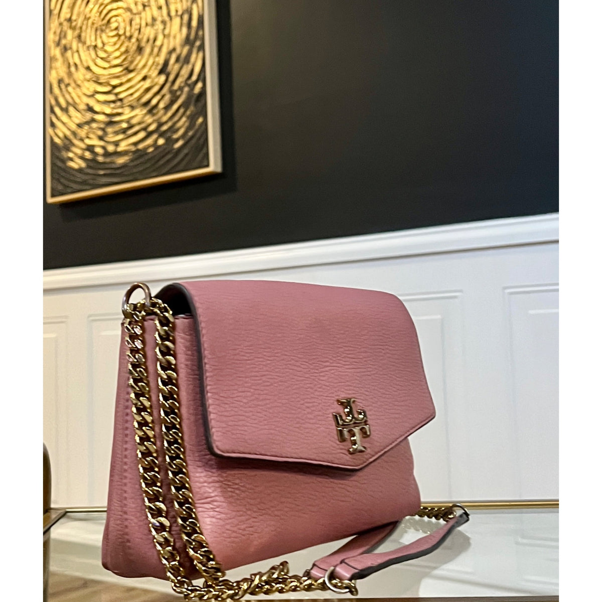 AUTHENTIC TORY BURCH PINK KIRA CONVERTIBLE SHOULDER BAG