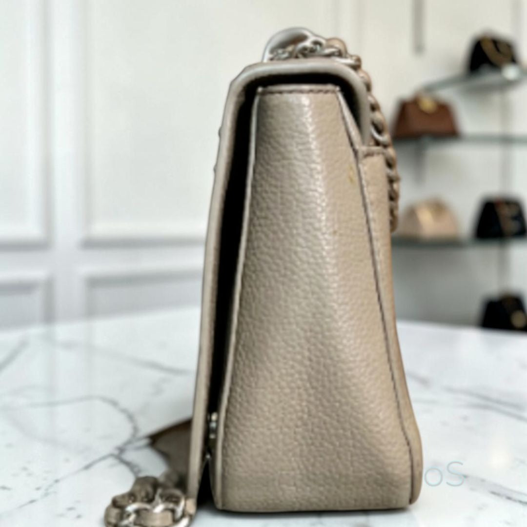 Tory Burch Grey and Silver Britten Shoulder Bag / Crossbody 998066