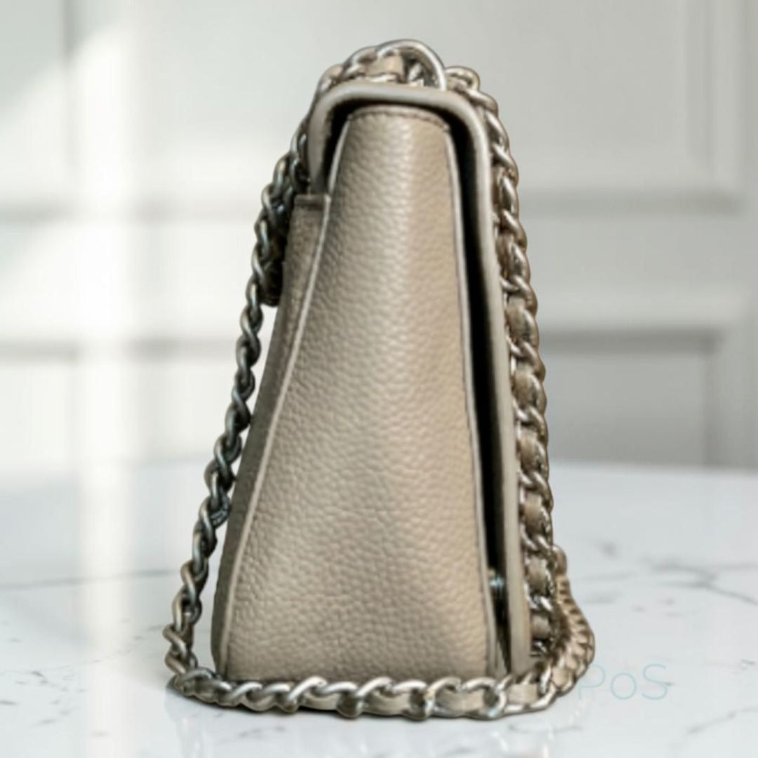 Tory Burch Grey and Silver Britten Shoulder Bag / Crossbody 998066