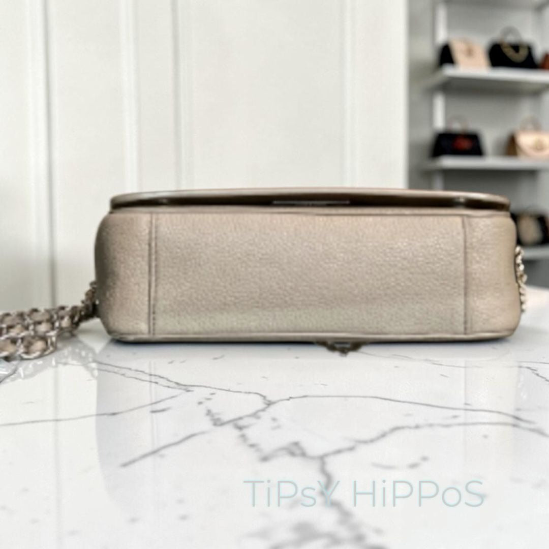 Tory Burch Grey and Silver Britten Shoulder Bag / Crossbody 998066