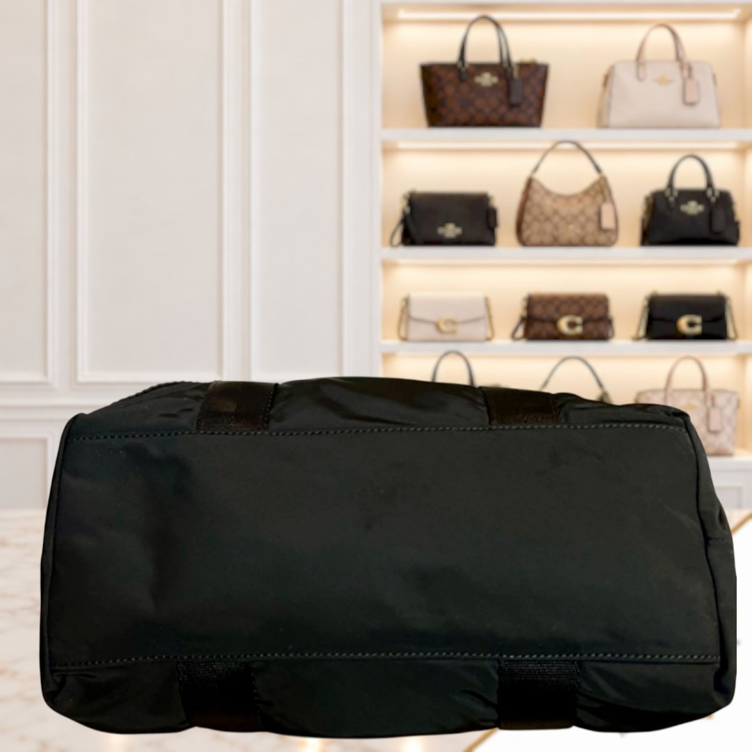 ✺ AUTHENTIC TORY BURCH BLACK NYLON EAST WEST TOTE