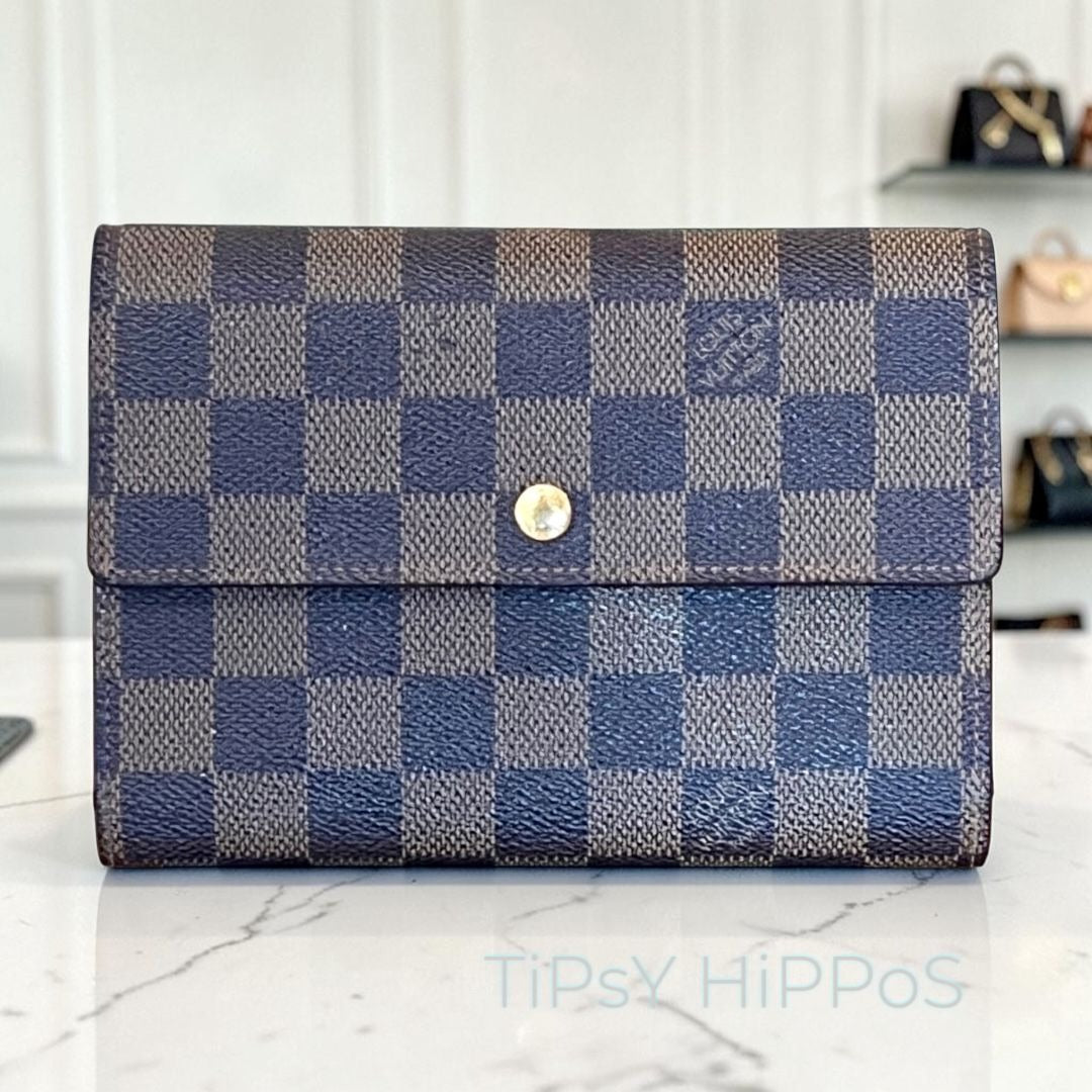 LOUIS VUITTON Tresor Etui Papier Trifold Wallet Damier Leather
