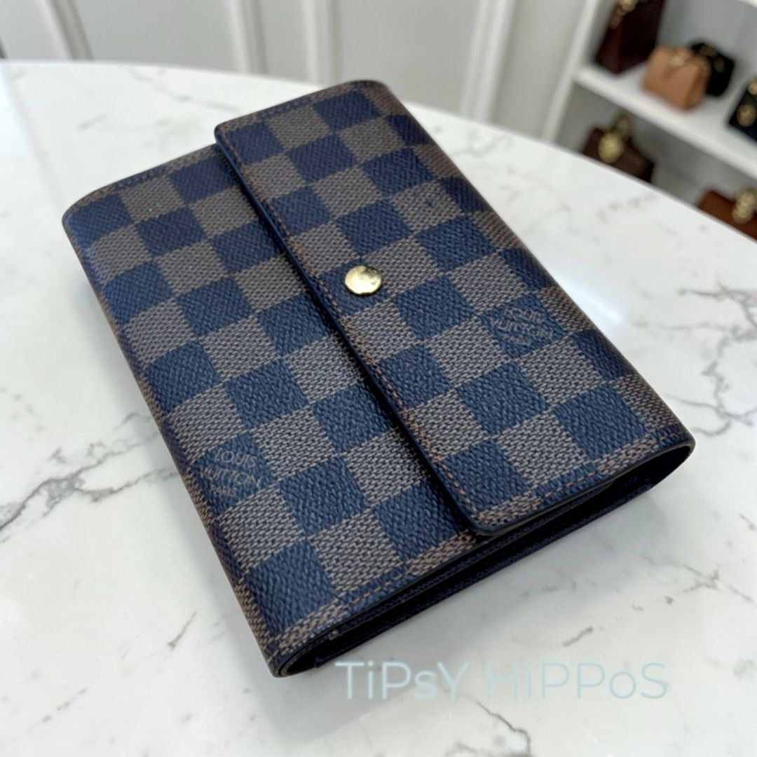 LOUIS VUITTON Tresor Etui Papier Trifold Wallet Damier Leather