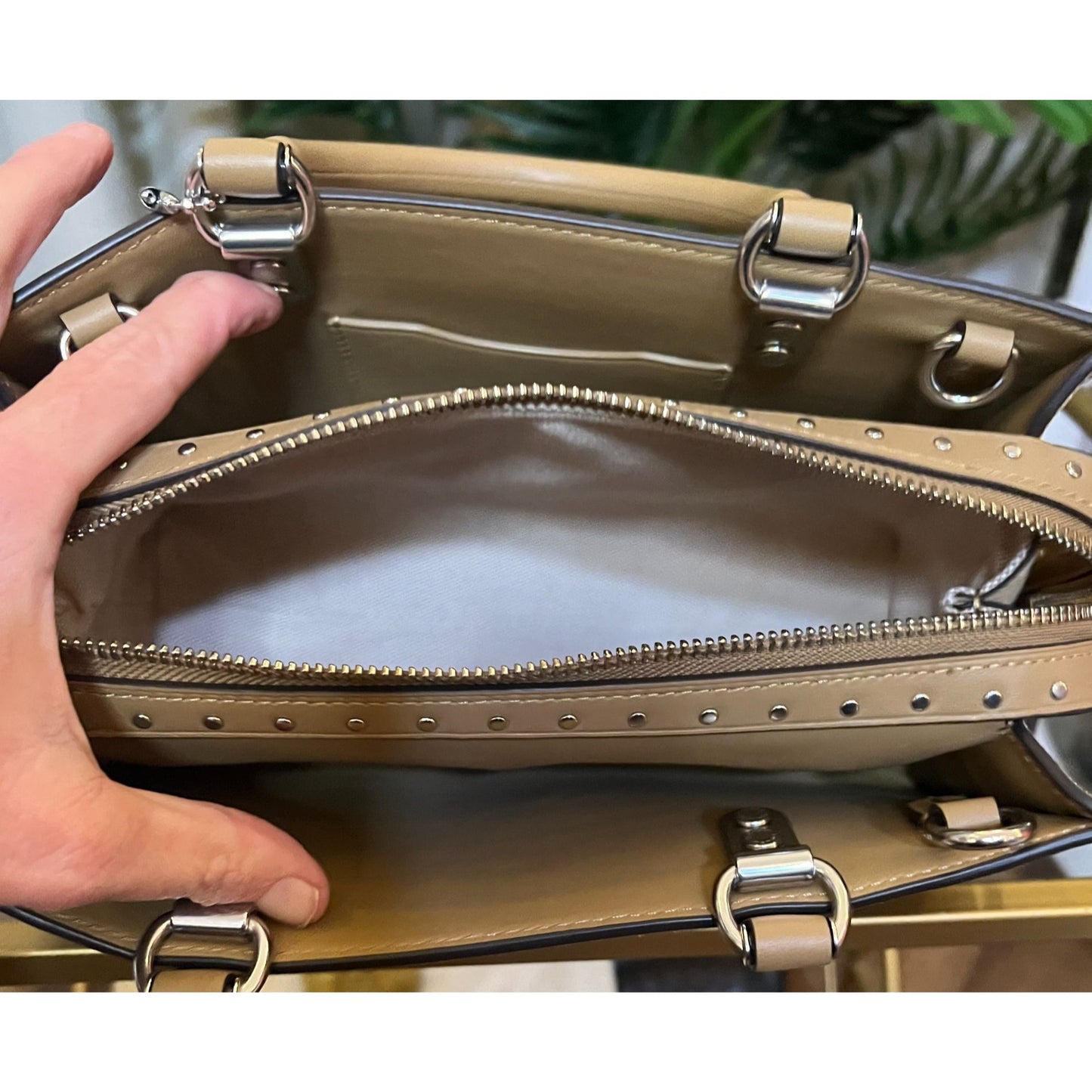 ✺ AUTHENTICATED NEW! Coach Rogue 26 Tan Suede Leather Handbag WITH COA