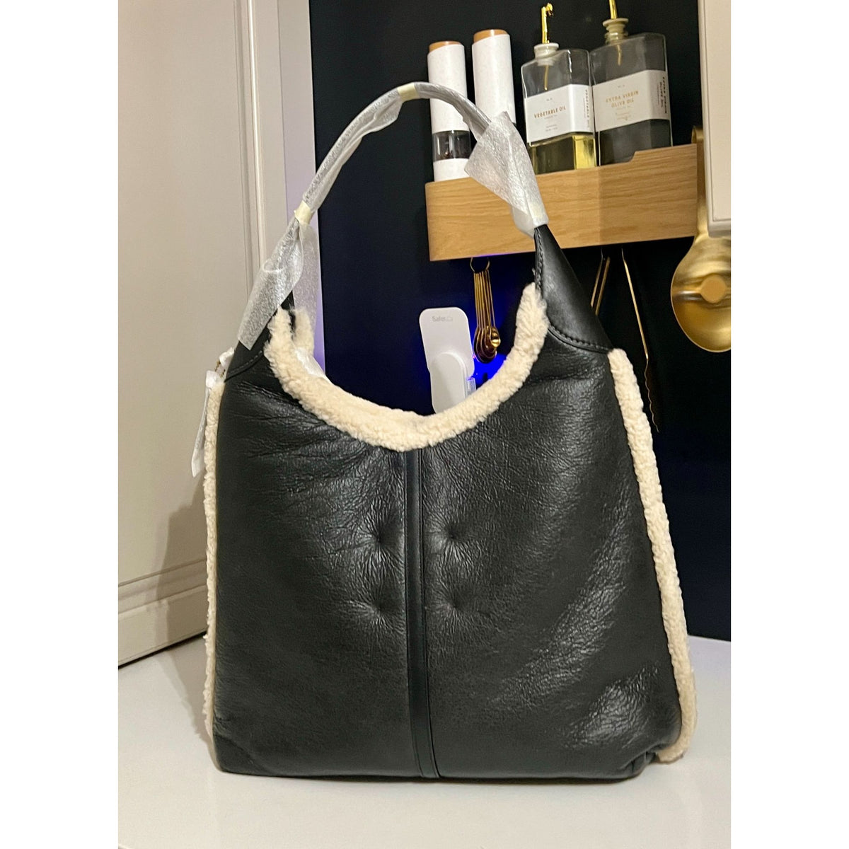 Authentic Coach Brooklyn 39 in black and shepherd handbag