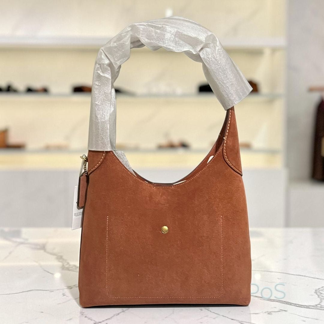 Coach Clay Suede Brooklyn 28 With Gold Hardware & Dust Bag 720A177PY