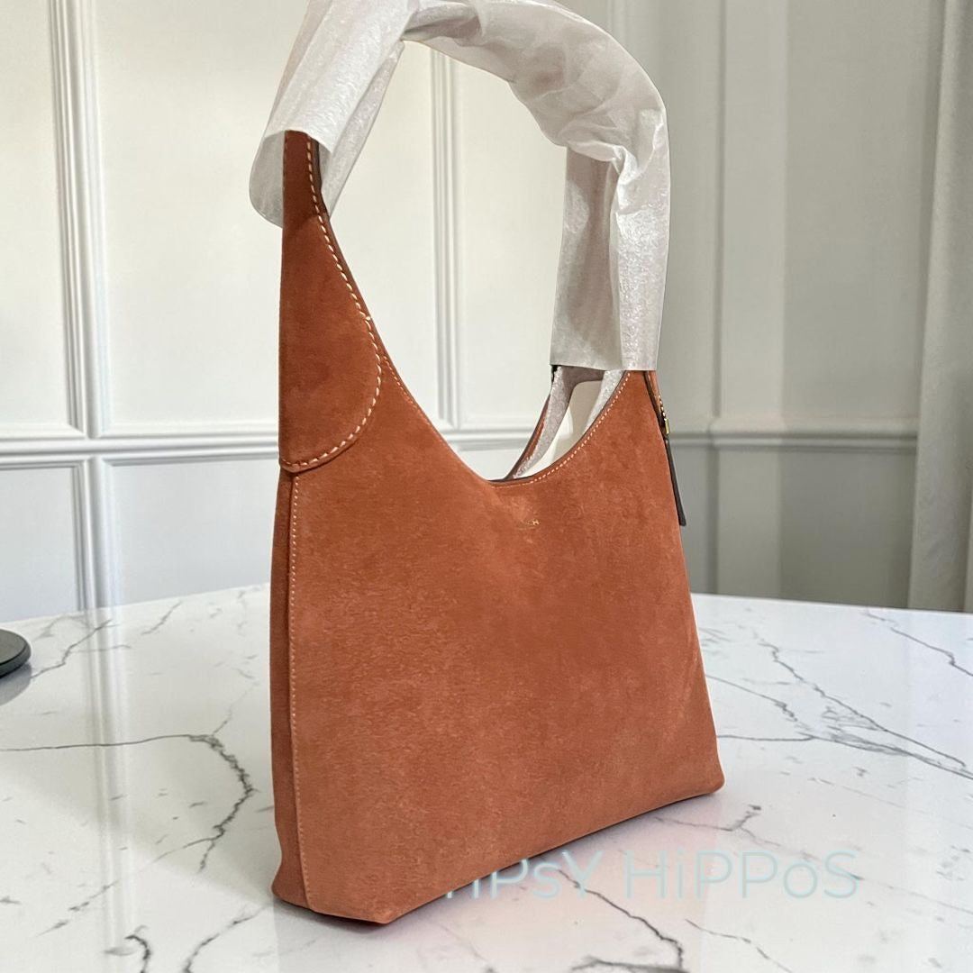 Coach Clay Suede Brooklyn 28 With Gold Hardware & Dust Bag 720A177PY