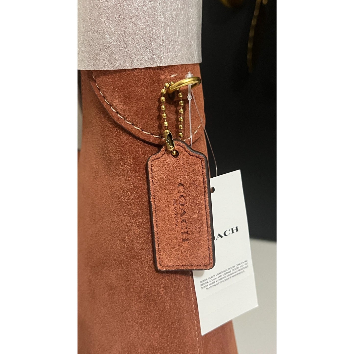Coach Clay Suede Brooklyn 28 With Gold Hardware & Dust Bag 720A177PY