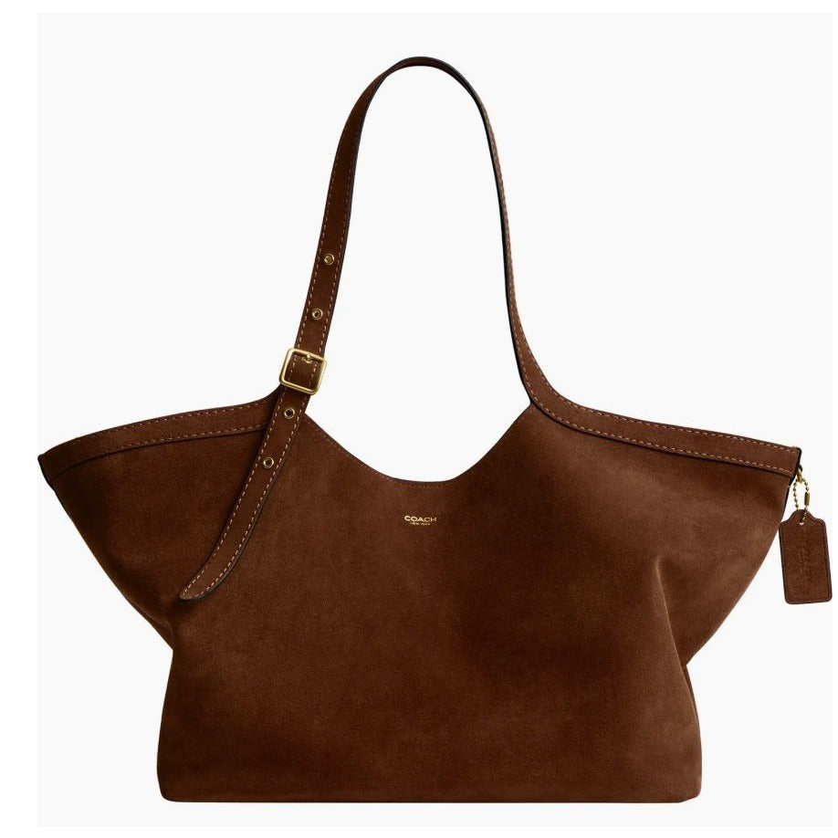 STUNNING! AUTHENTIC COACH GRAMERCY HANDBAG IN WARM BROWN SUEDE