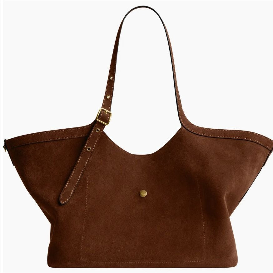 STUNNING! AUTHENTIC COACH GRAMERCY HANDBAG IN WARM BROWN SUEDE
