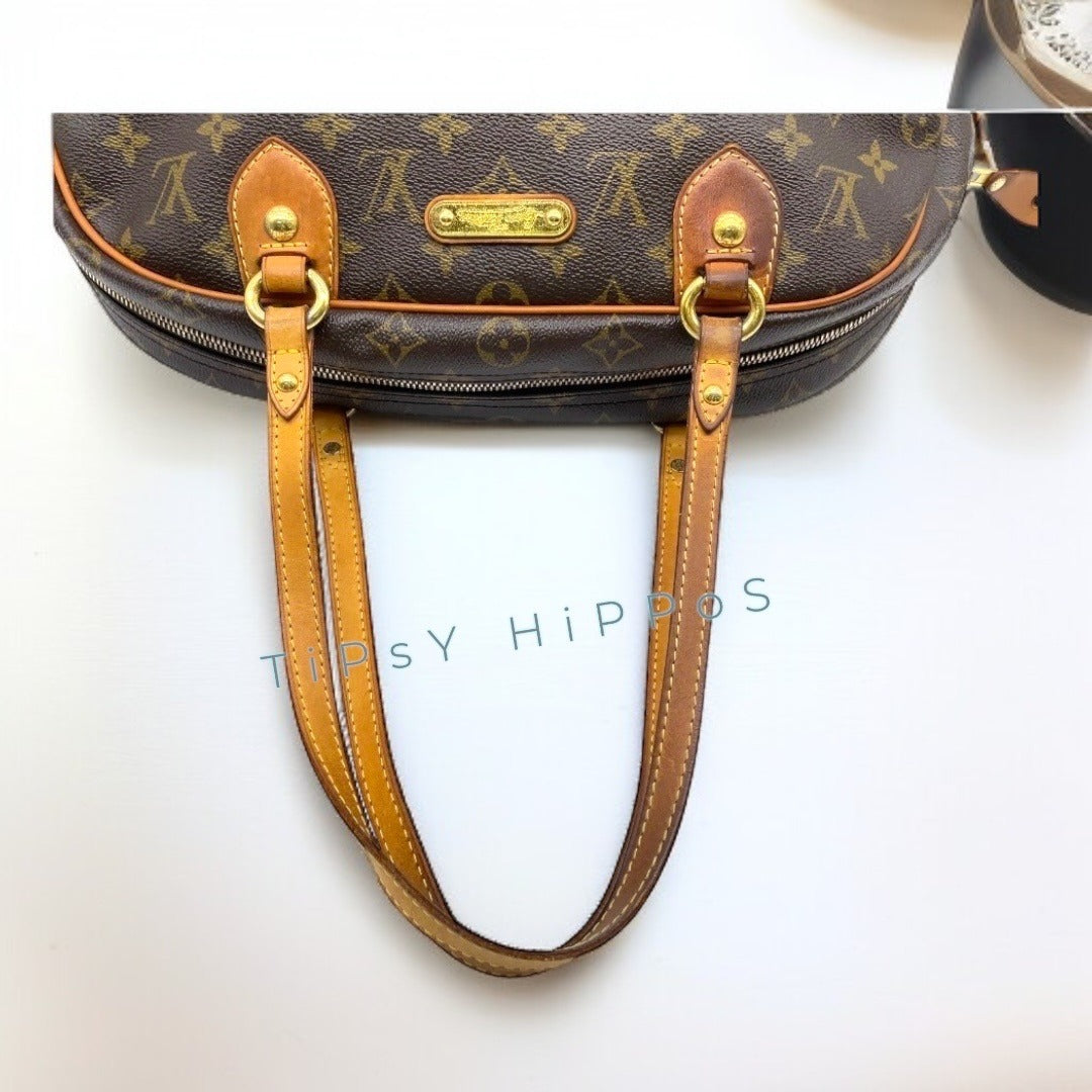 Louis Vuitton Monogram Montorgueil PM Shoulder Bag with LV Shopping Bag
