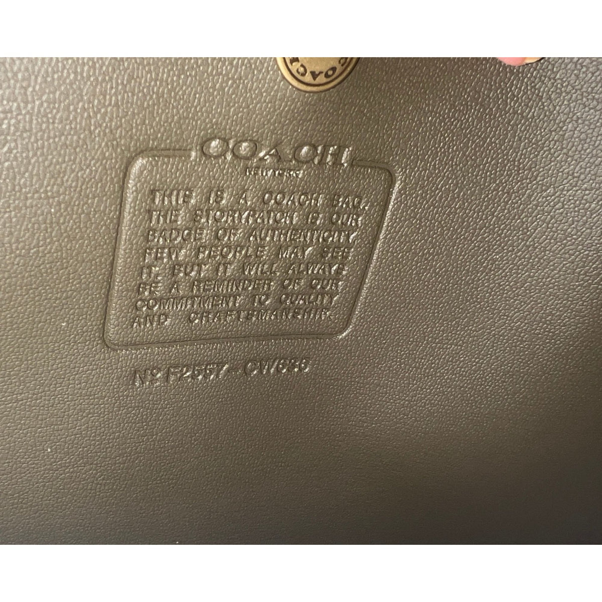 NEW WITH TAG AUTHENTIC COACH BROOKLYN 39 IN OLIVE GREEN SUEDE.      802D173P