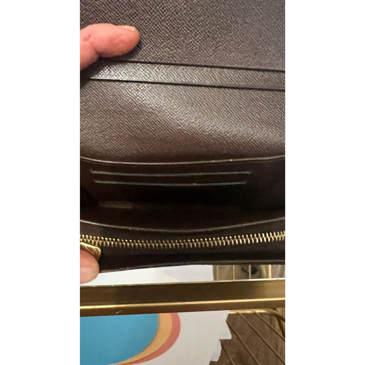 Louis Vuitton Damier Ebene Compact Wallet - Vintage Canvas Bifold