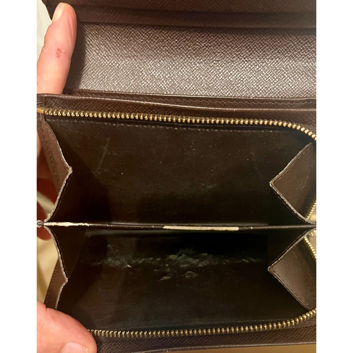 Louis Vuitton Damier Ebene Compact Wallet - Vintage Canvas Bifold