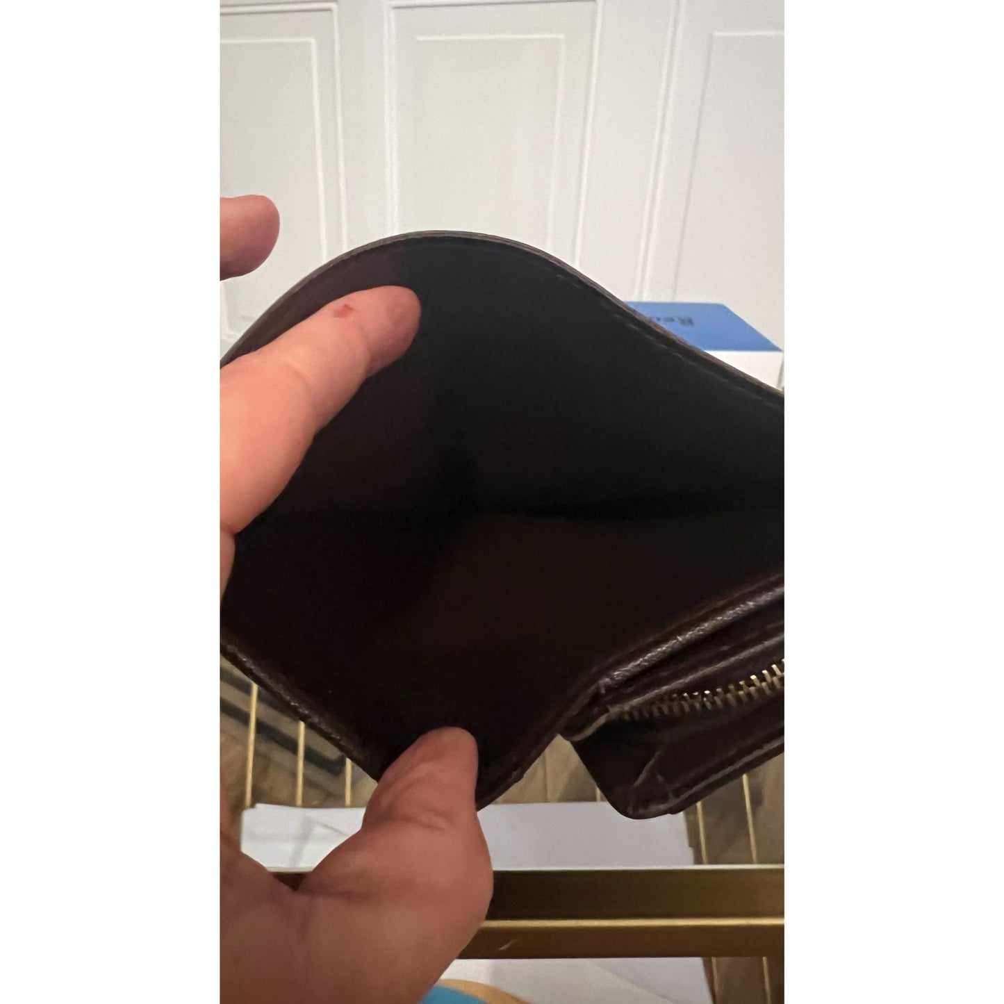 Louis Vuitton Damier Ebene Compact Wallet - Vintage Canvas Bifold