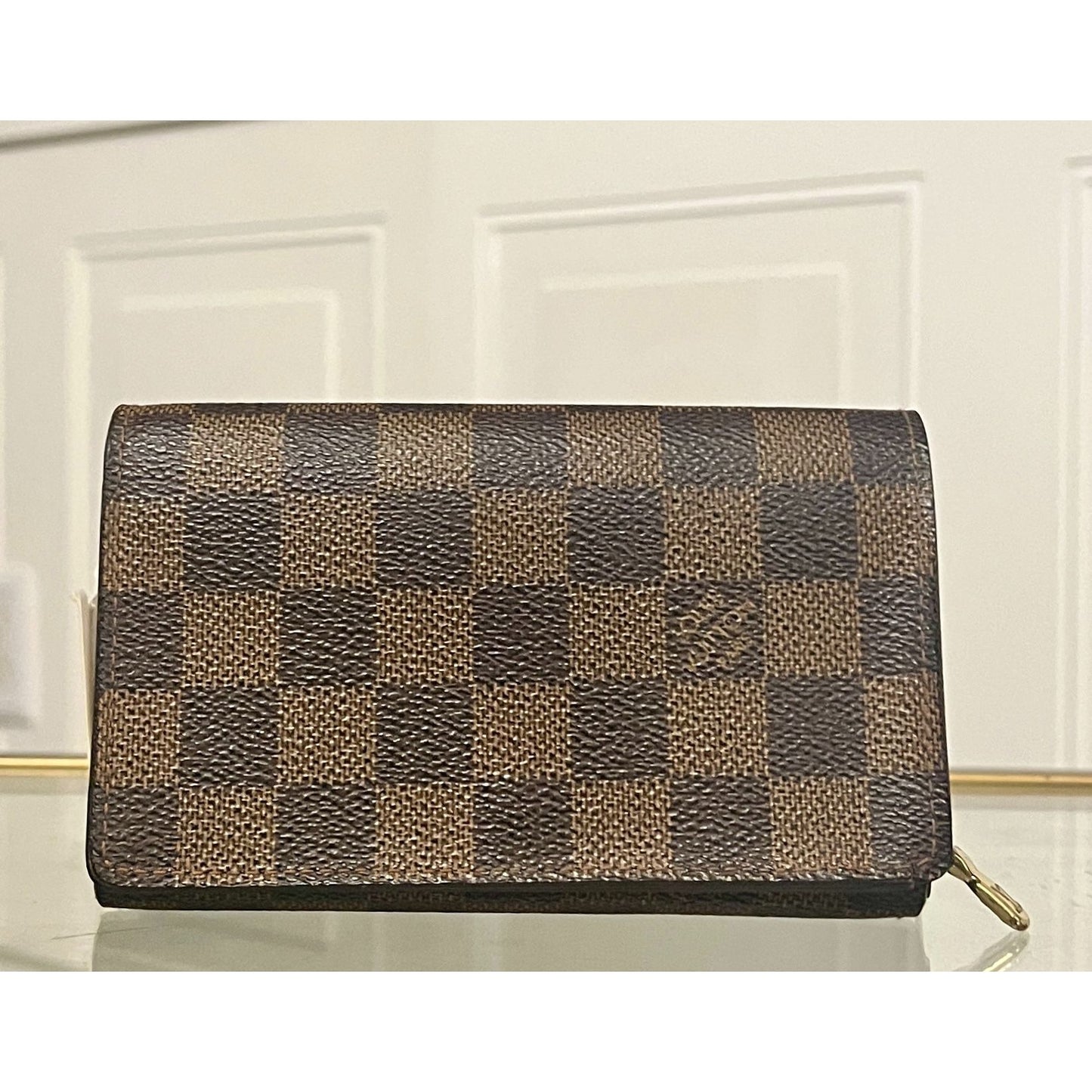 Louis Vuitton Damier Ebene Compact Wallet - Vintage Canvas Bifold