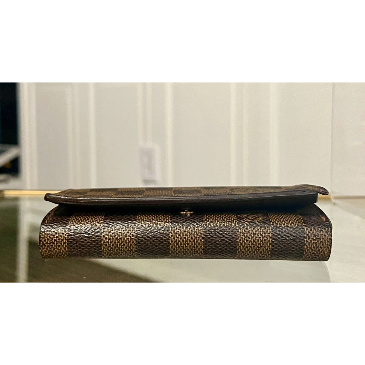 Louis Vuitton Damier Ebene Compact Wallet - Vintage Canvas Bifold