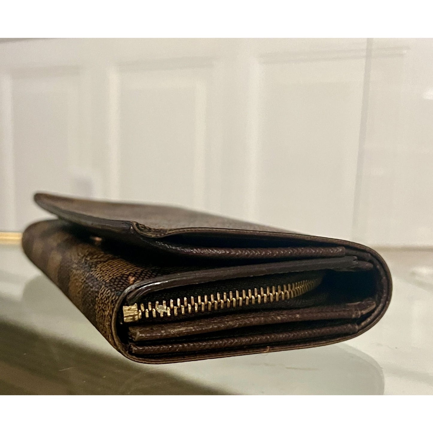 Louis Vuitton Damier Ebene Compact Wallet - Vintage Canvas Bifold