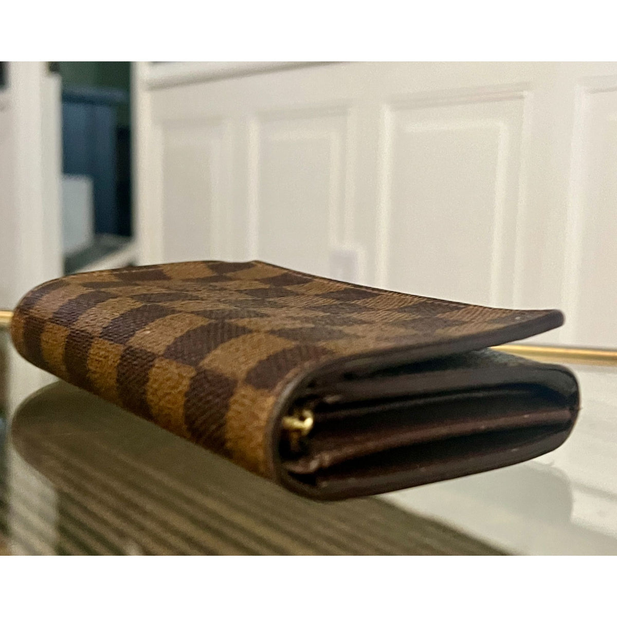Louis Vuitton Damier Ebene Compact Wallet - Vintage Canvas Bifold