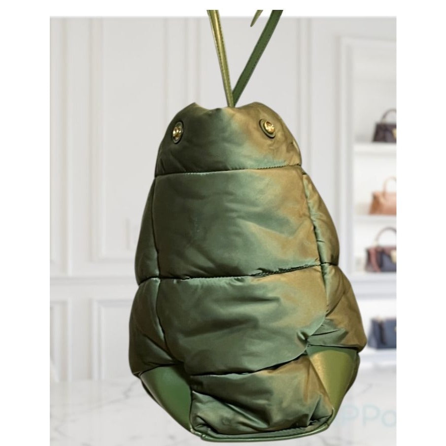 RARE! ✺ AUTHENTIC TORY BURCH ARMY GREEN PUFFER ELLA TOTE