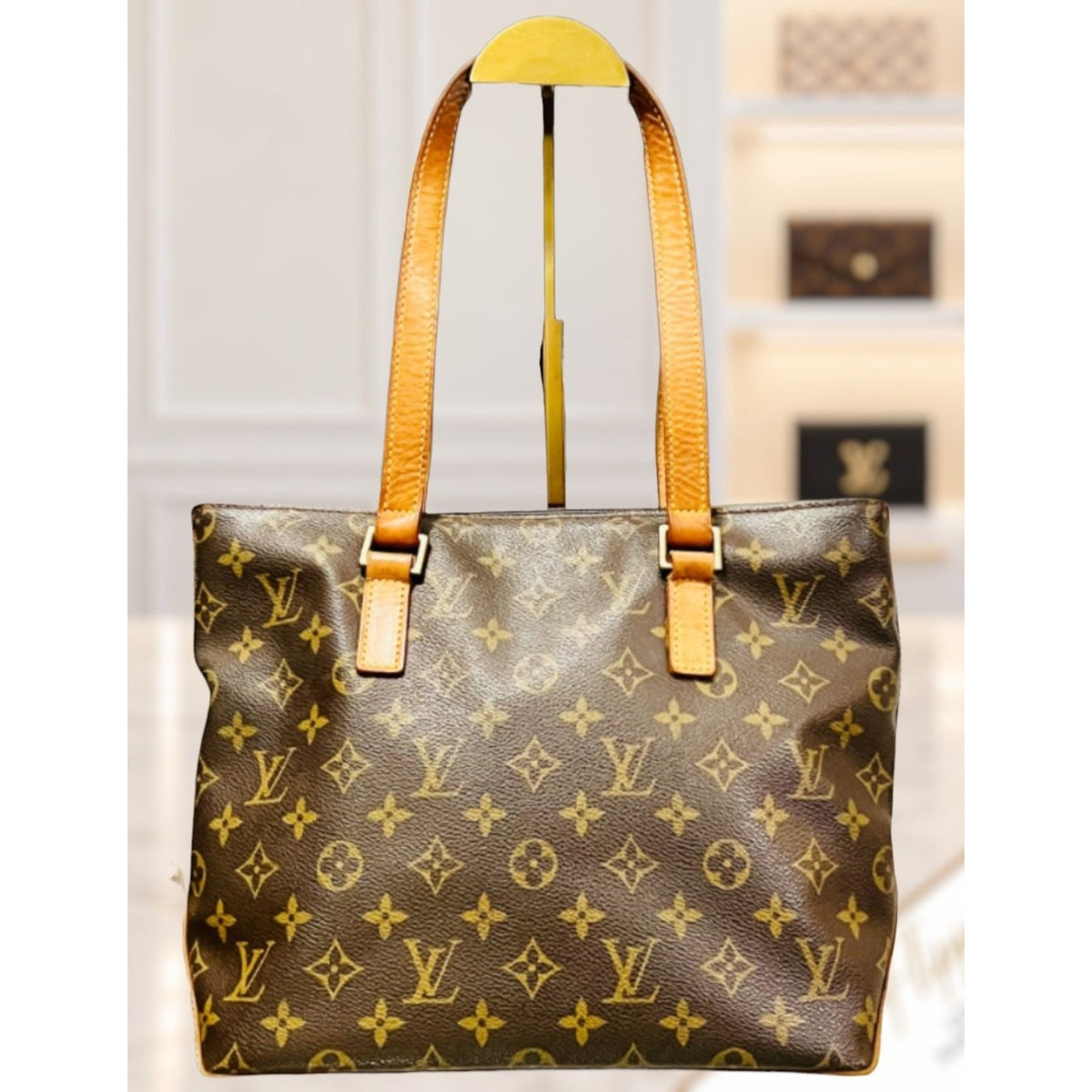 Authenticated!! Louis Vuitton Monogram Cabas Piano Monogram Shoulder Bag