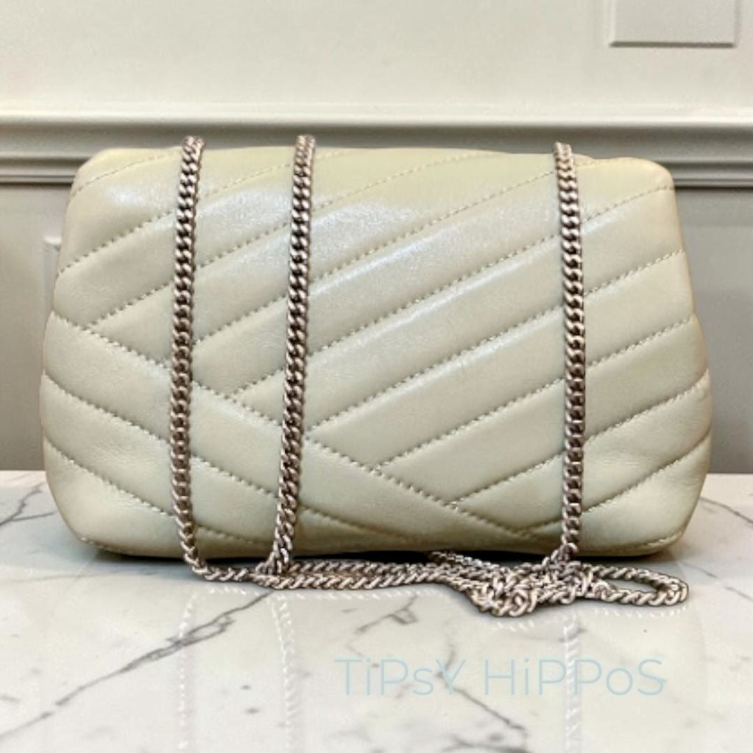 TORY BURCH SAGE GREEN AND SILVER KIRA CONVERTIBLE SHOULDER BAG