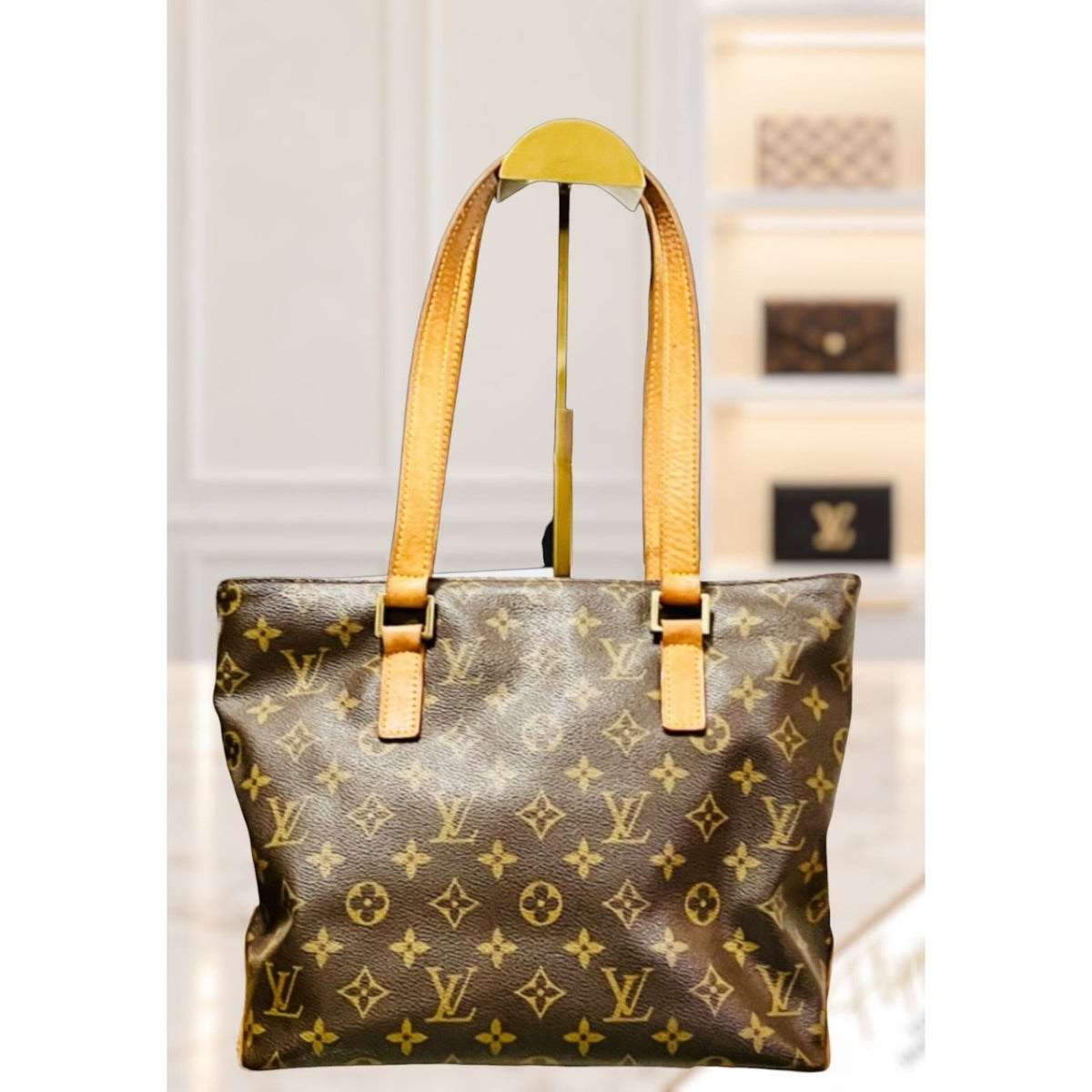 Authenticated!! Louis Vuitton Monogram Cabas Piano Monogram Shoulder Bag