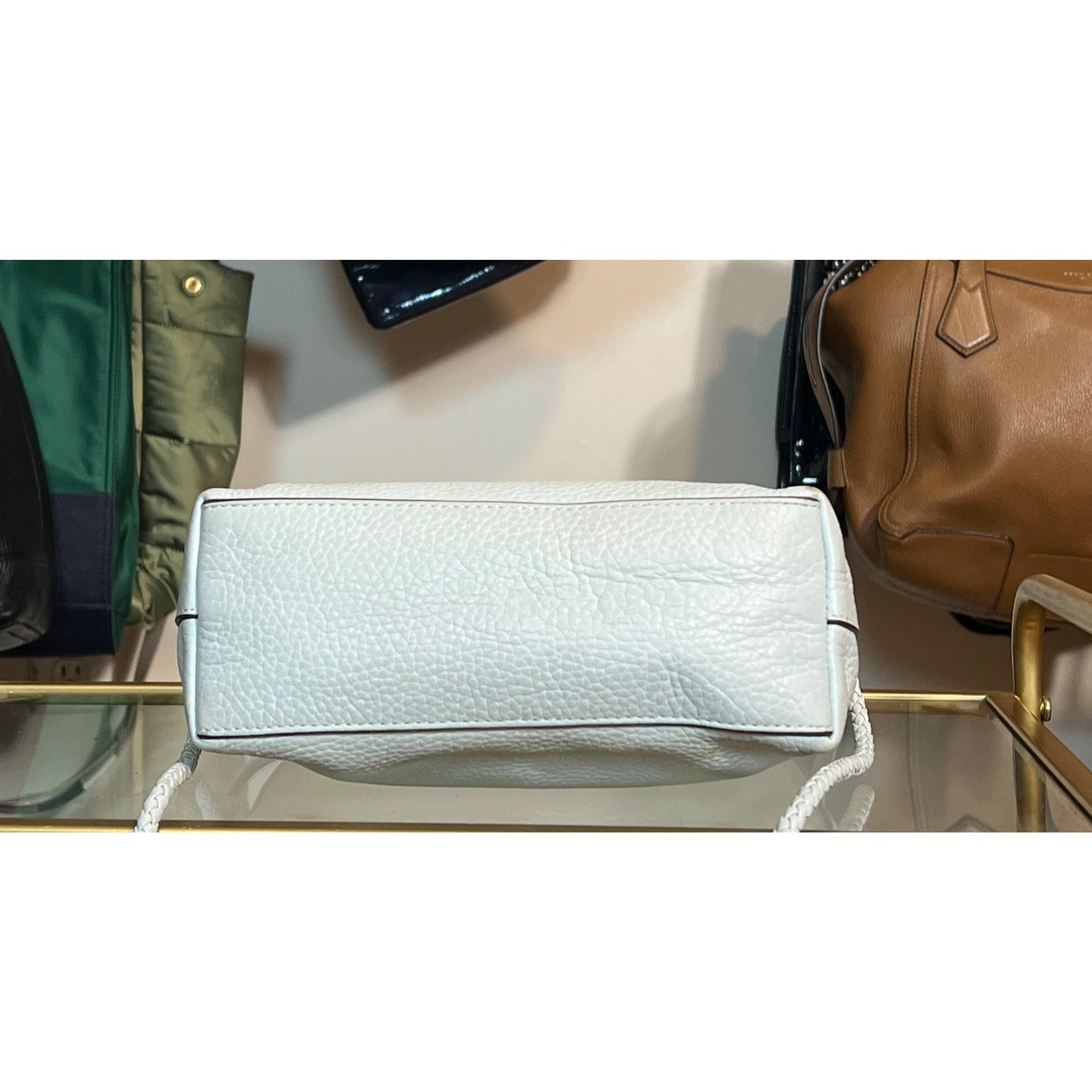 Adorable Tory Burch Baby Blue Leather McGraw with Ropped Strap
