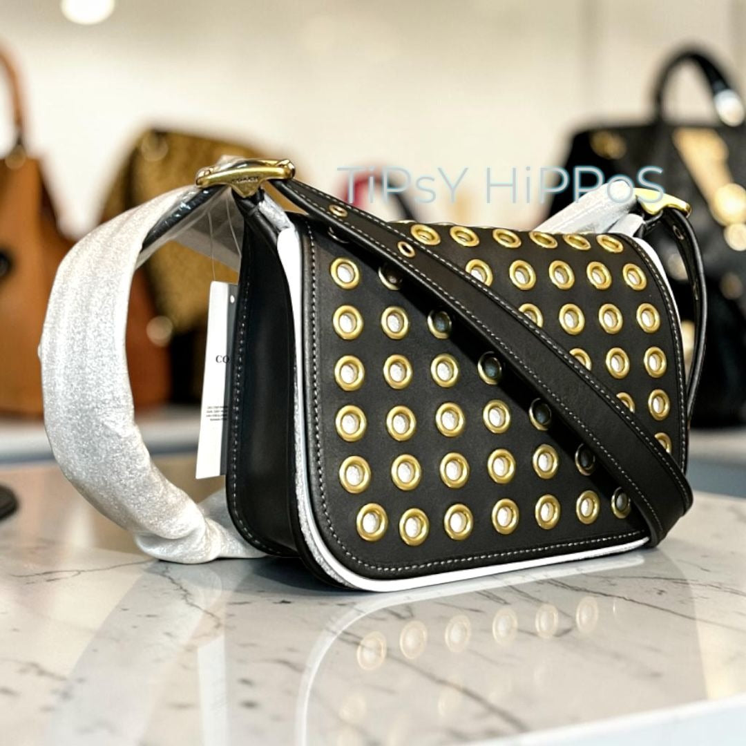 NWT!!  Coach  Patricia Legacy Handbag With Gold Grommet Detailing & Adjustable Strap