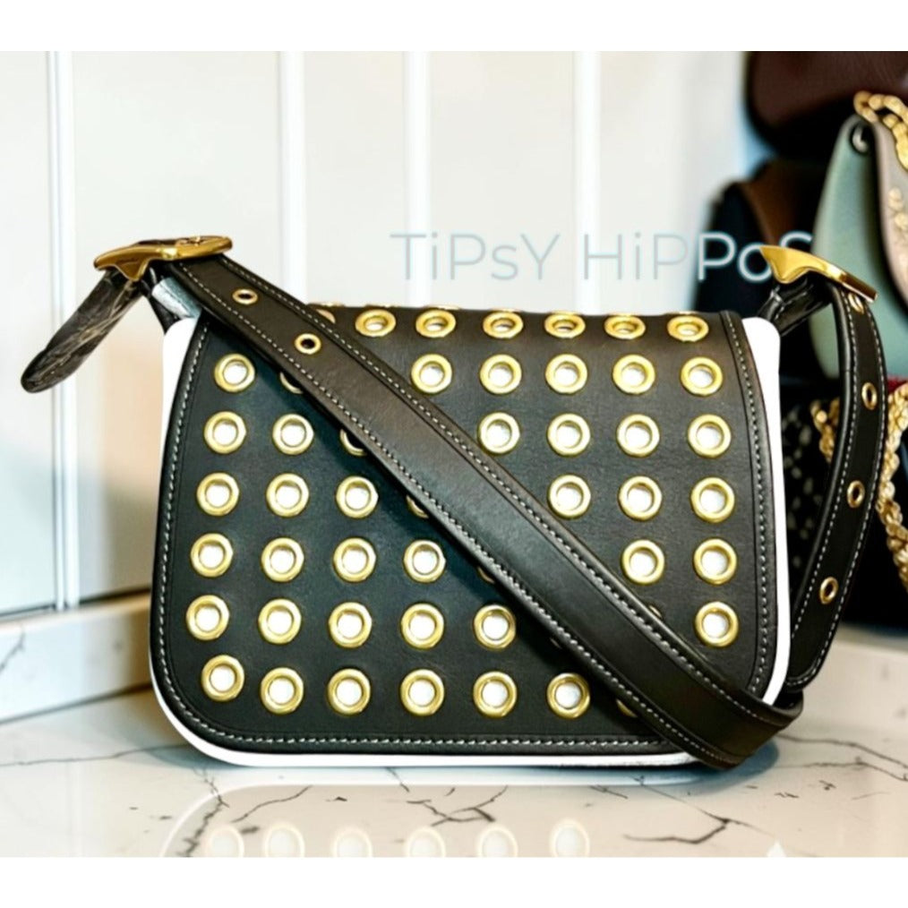 NWT!!  Coach  Patricia Legacy Handbag With Gold Grommet Detailing & Adjustable Strap