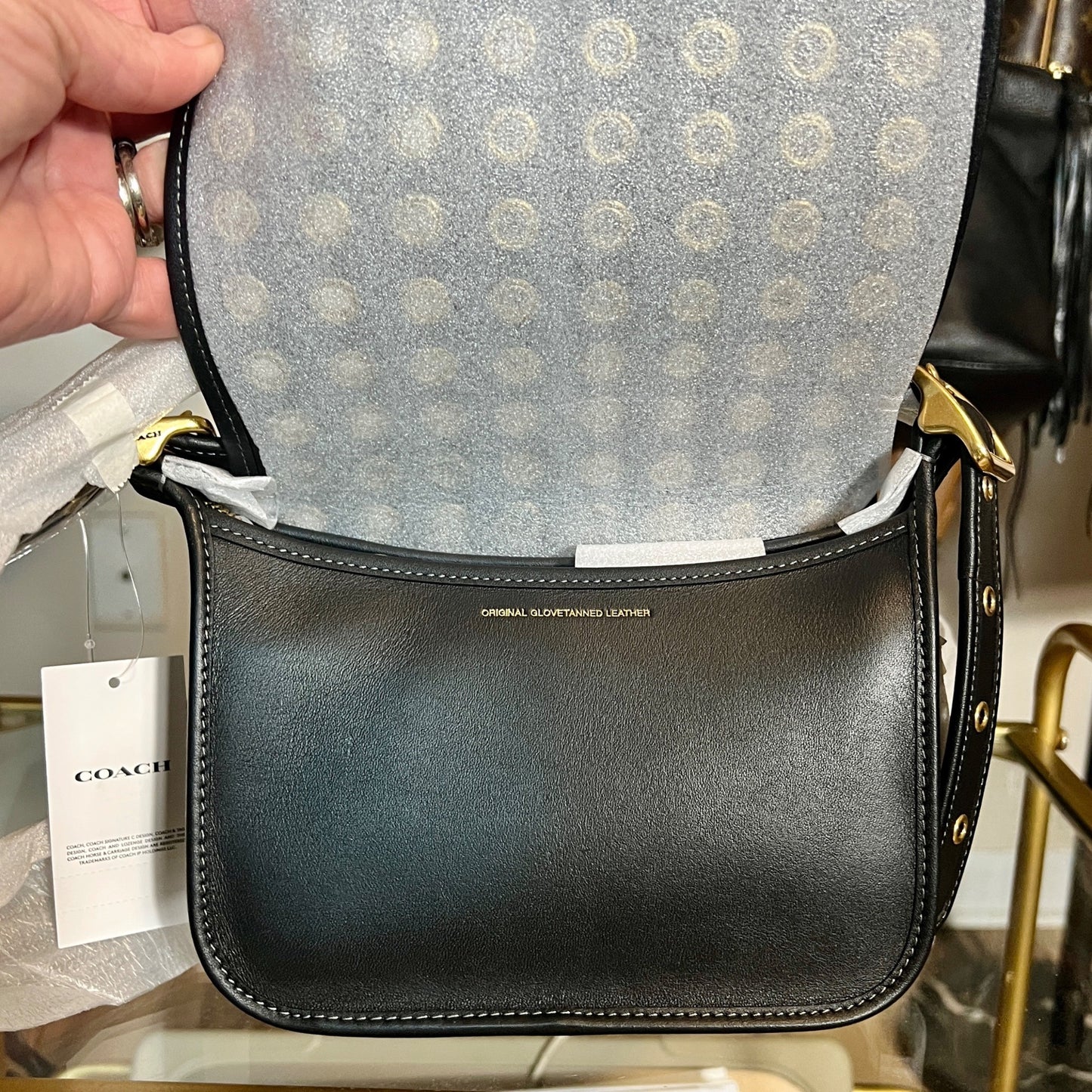 NWT!!  Coach  Patricia Legacy Handbag With Gold Grommet Detailing & Adjustable Strap