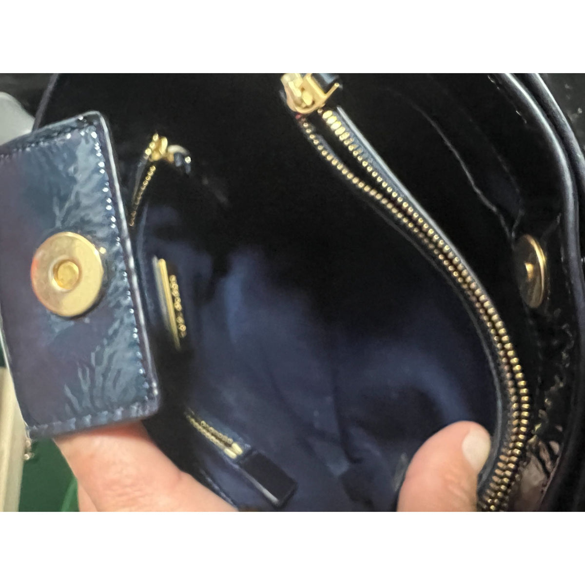 TORY BURCH BLUE CRINKLE LEATHER PRICELLA HANDBAG  ✺✺