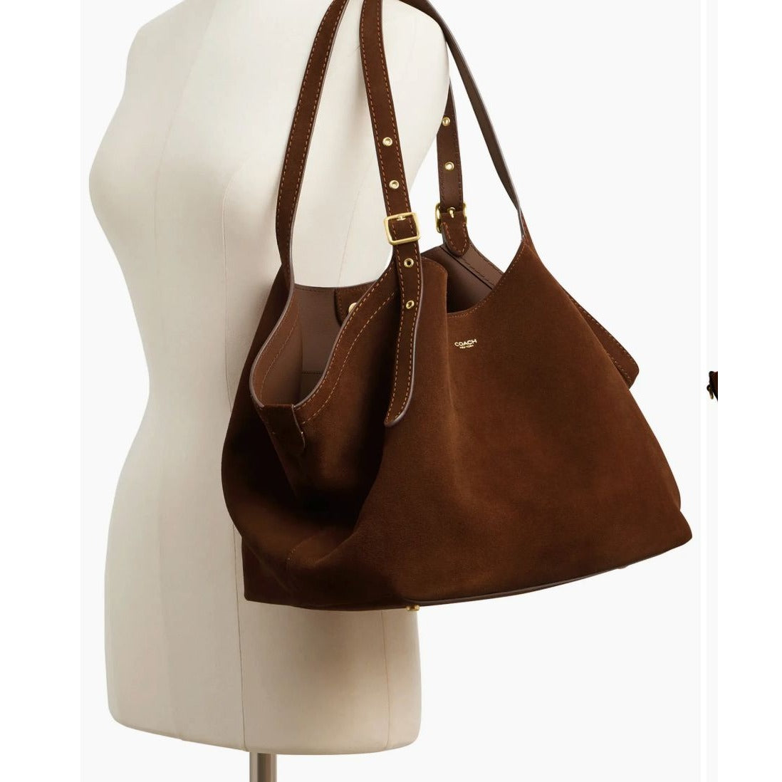 STUNNING! AUTHENTIC COACH GRAMERCY HANDBAG IN WARM BROWN SUEDE