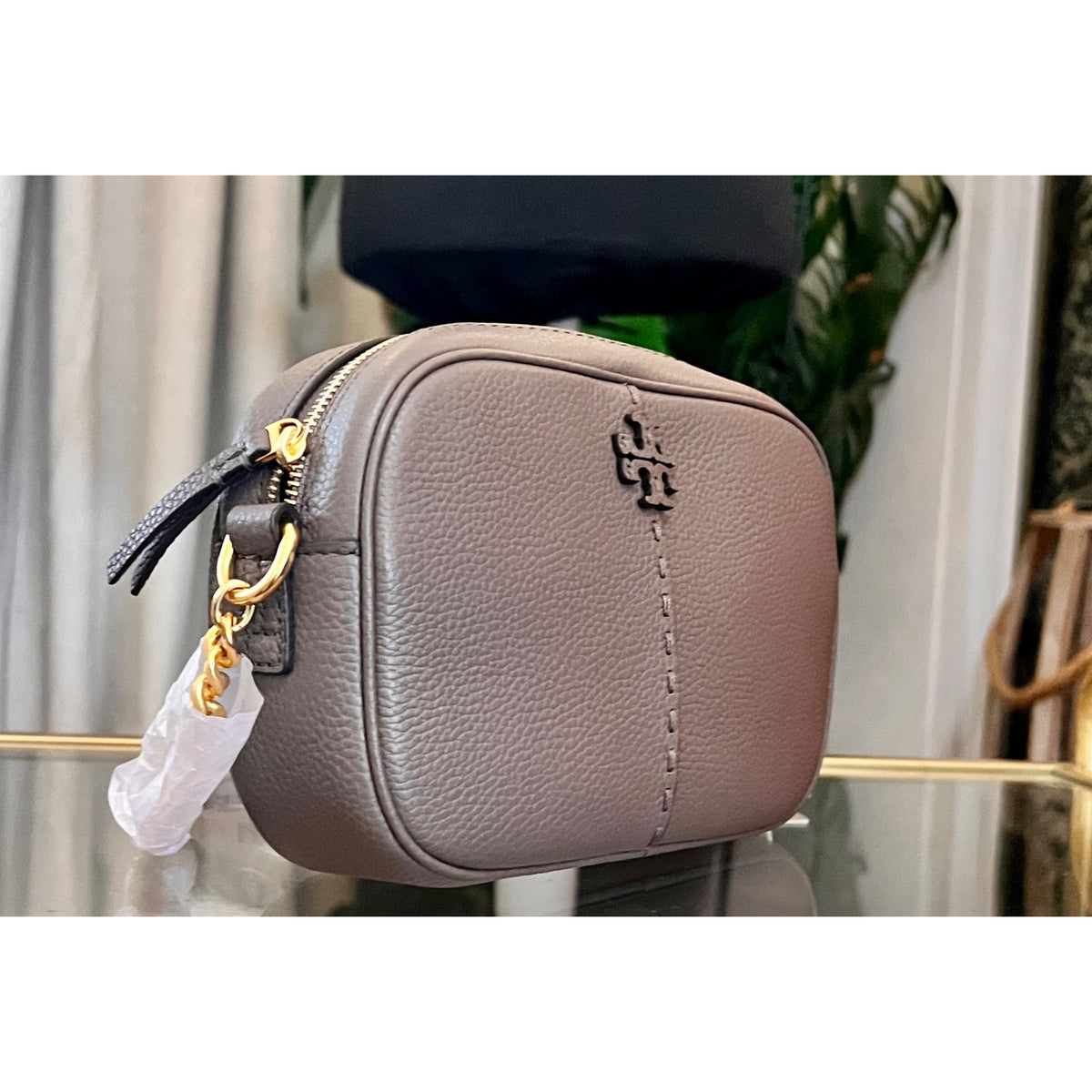 Tory Burch Taupe McGraw Camera Bag