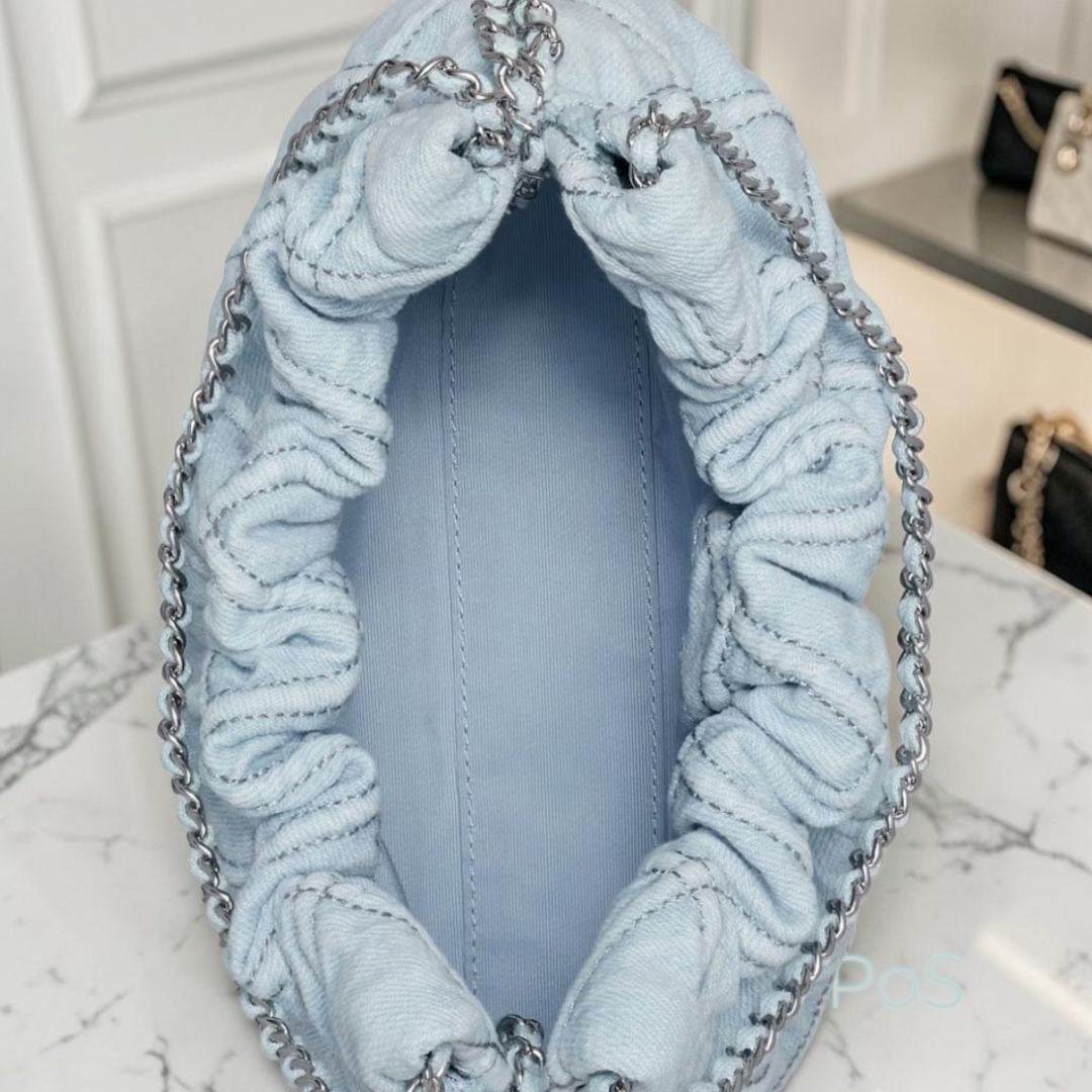 NEW!!  TORY BURCH FLEMING SOFT DENIM HOBO BAG/SHOULDER BAG 623T277P