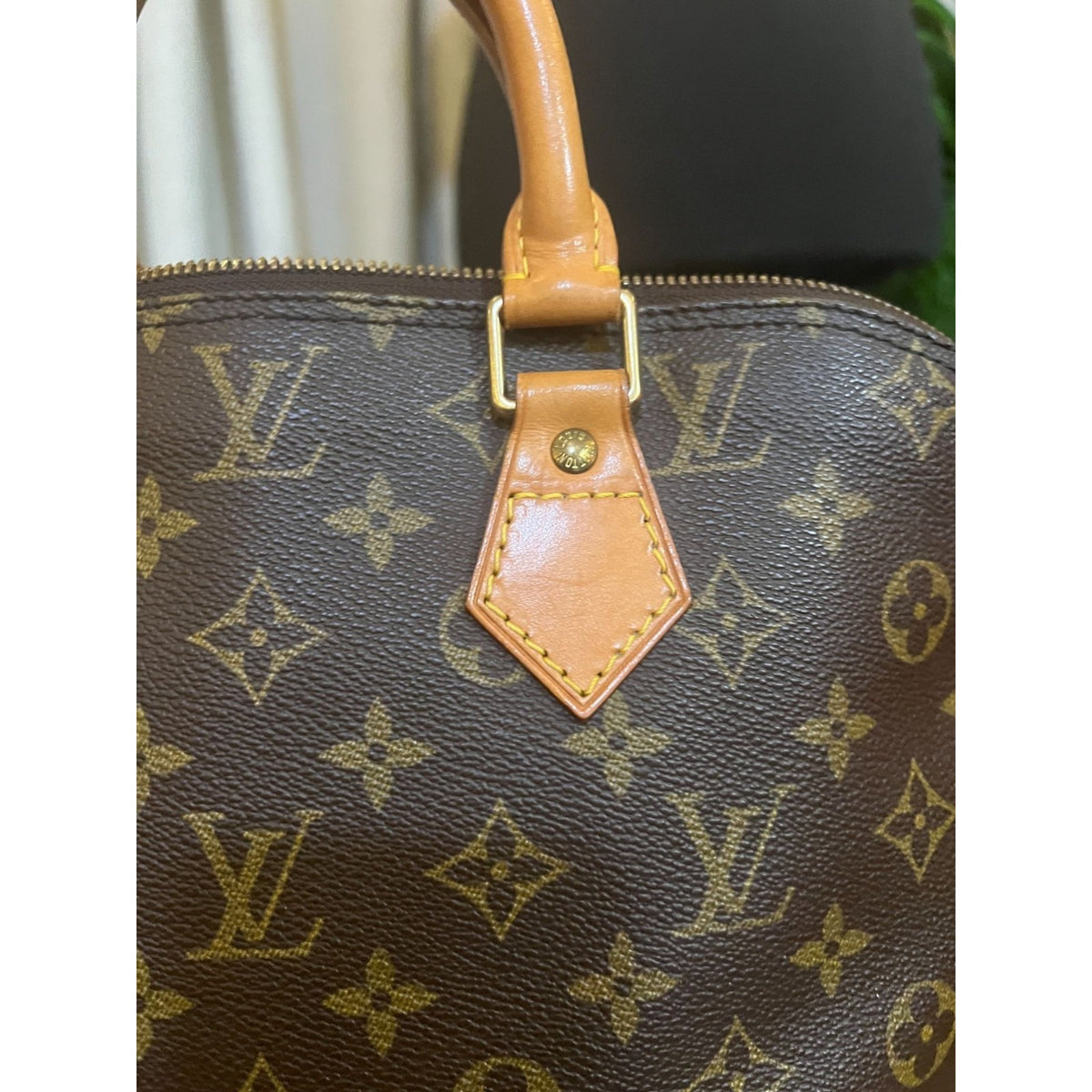 Louis Vuitton Monogram Alma PM Brown Canvas Leather Handbag