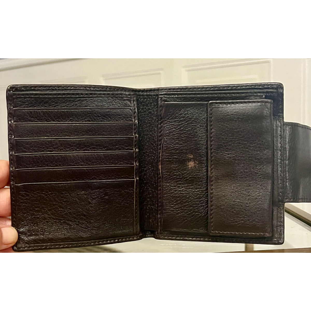 Gucci Guccissima GG Monogram Leather Bifold Wallet - Vintage Black/Gold