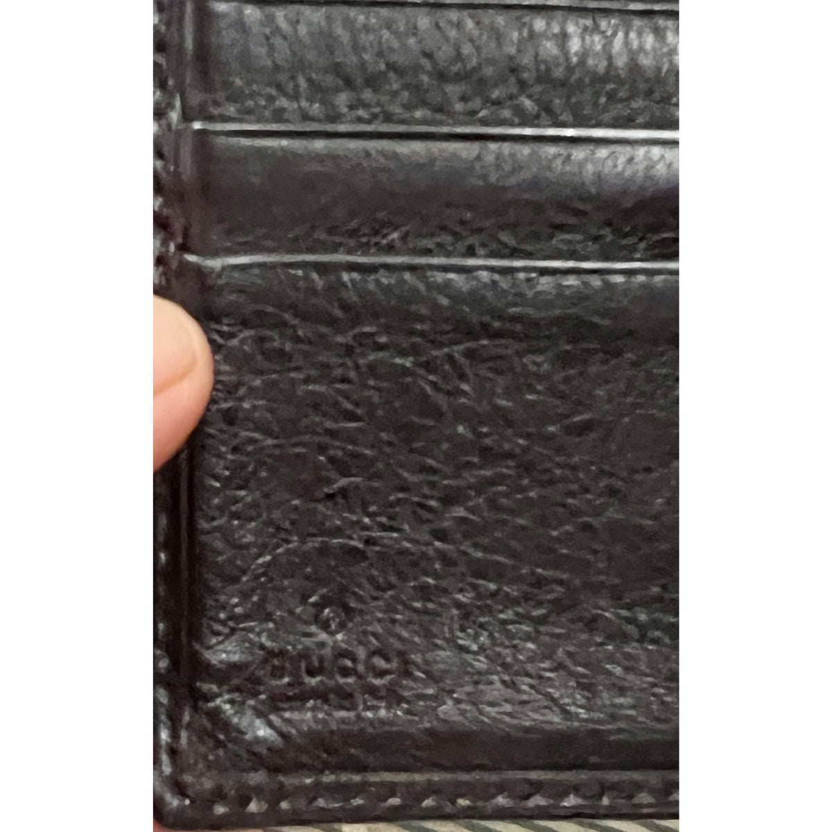 Gucci Guccissima GG Monogram Leather Bifold Wallet - Vintage Black/Gold