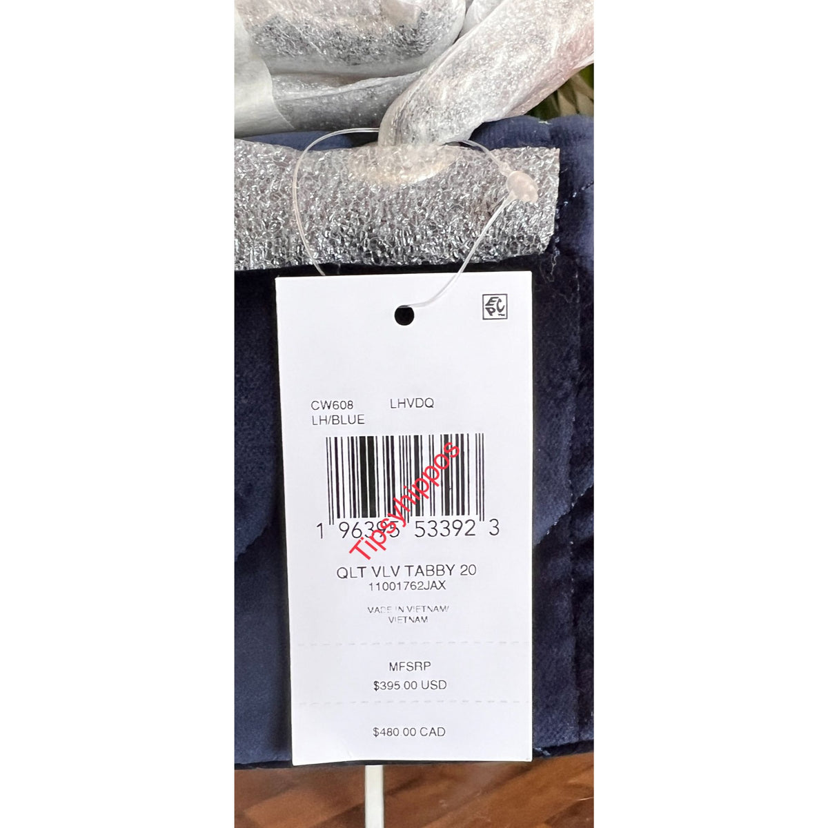 NEW WITH TAGS!! SOLD OUT!  AUTHENTIC Coach Blue Velvet Quilted Tabby 20.  (807A22P)