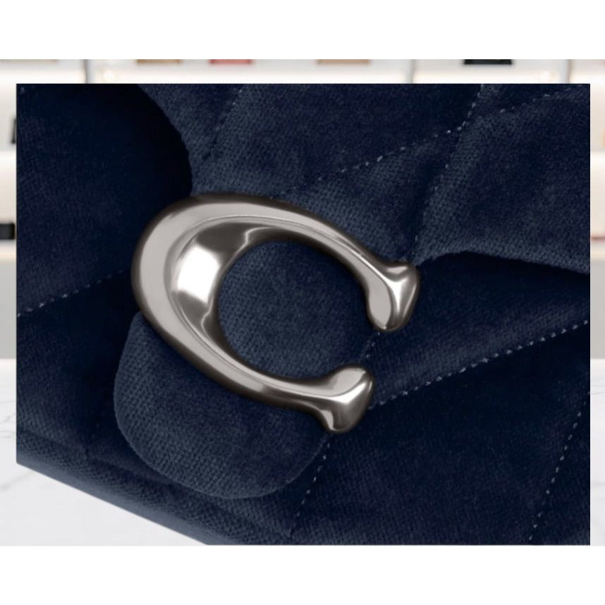 NEW WITH TAGS!! SOLD OUT!  AUTHENTIC Coach Blue Velvet Quilted Tabby 20.  (807A22P)