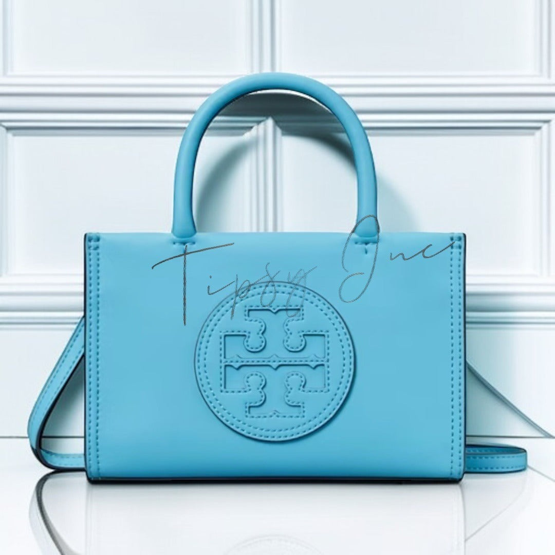 NEW!!  TORY BURCH MINI ELLA BIO TOTE IN SKYLIGHT BLUE