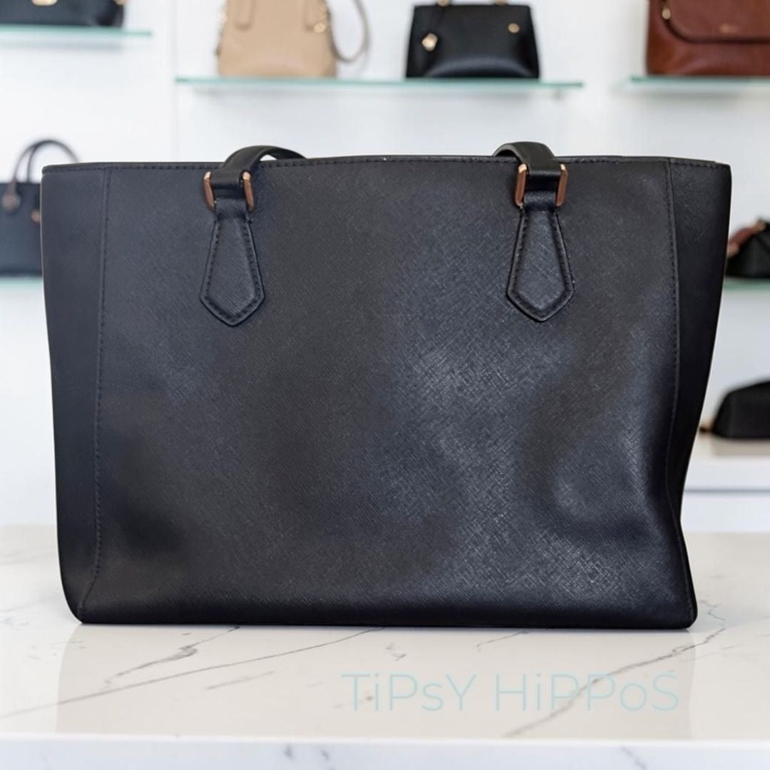 Tory Burch Black Stefano Leather Robinson Shoulder Bag