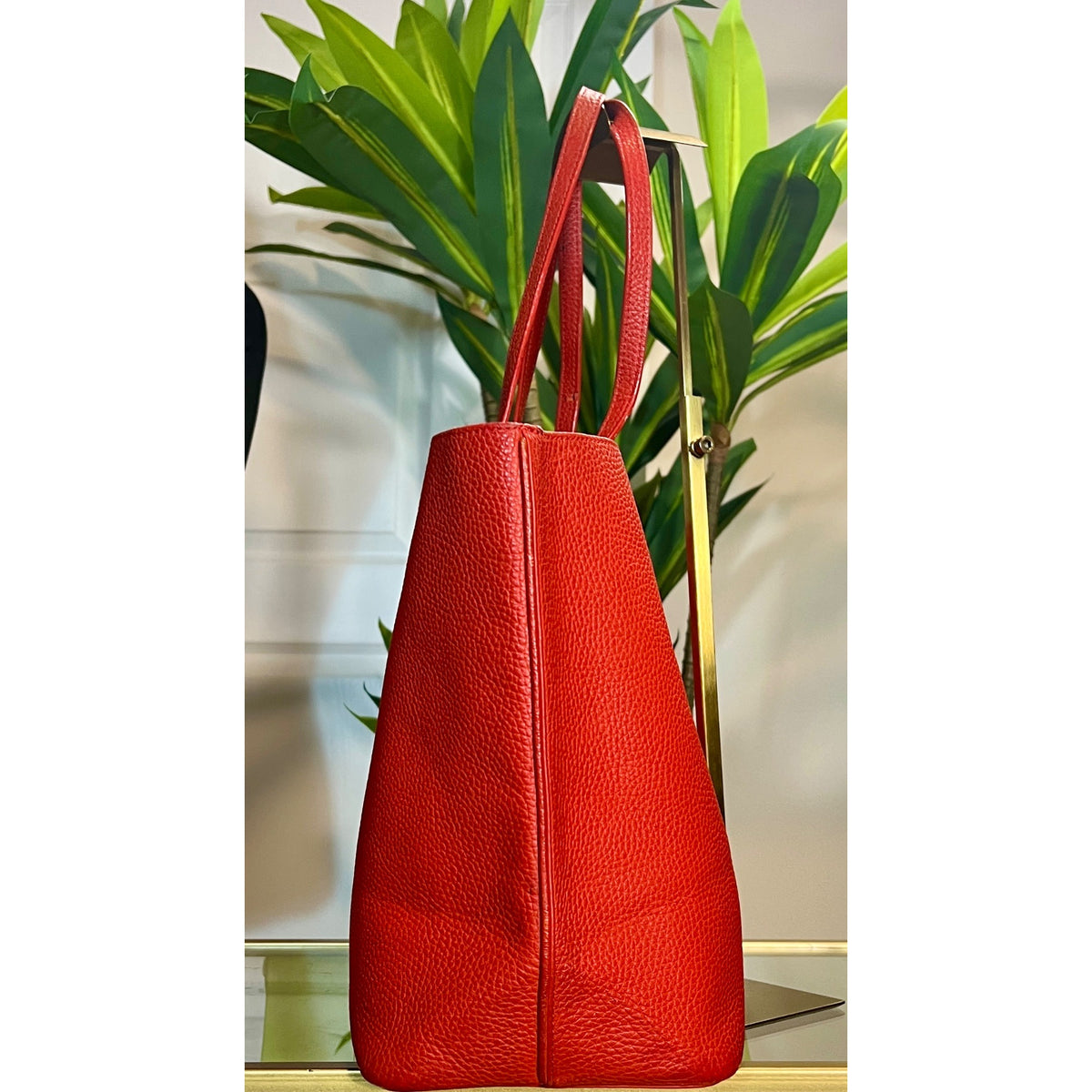 Authentic Tory Burch Orangish Red Robinson Shoulder Bag