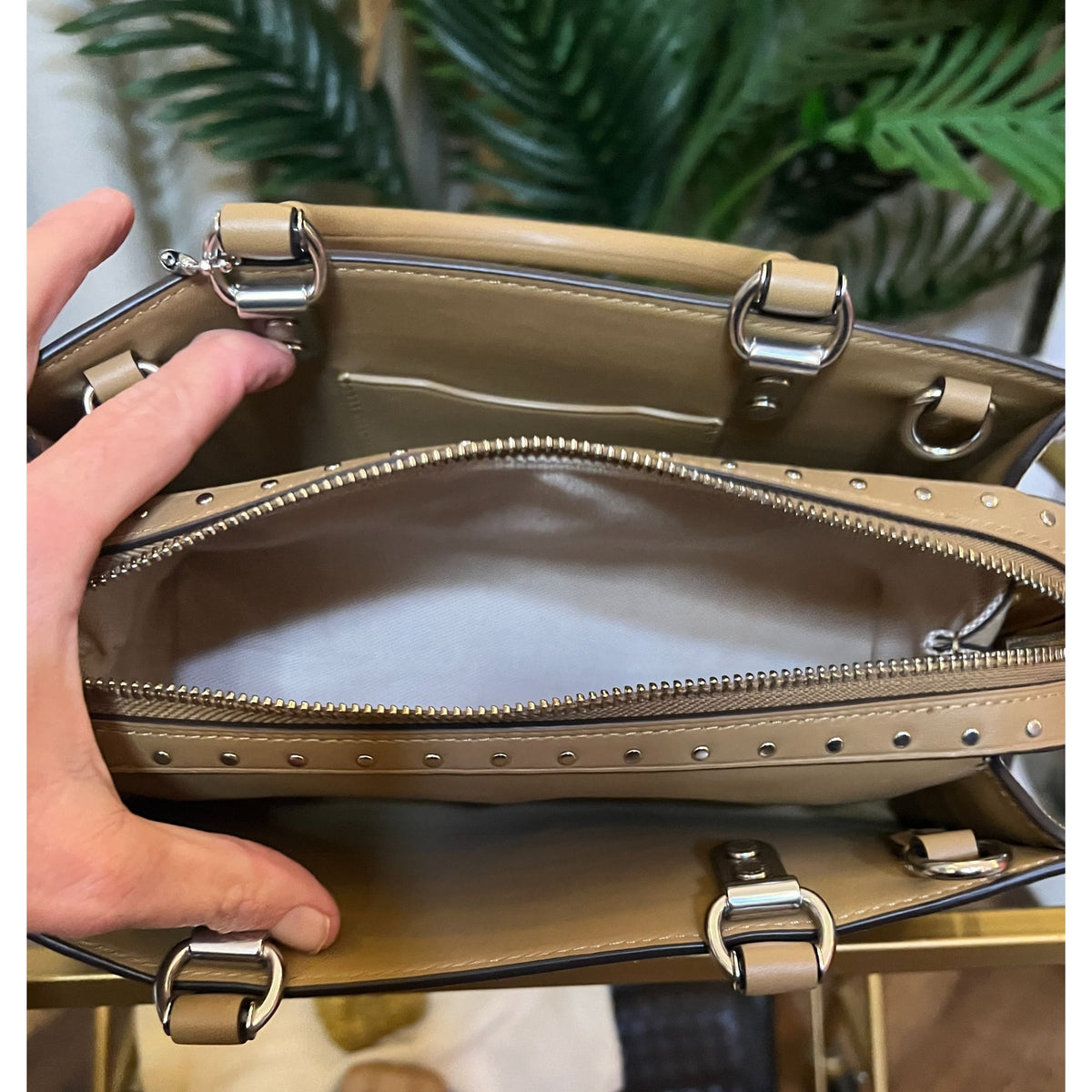 NEW! Coach Rogue 26 Tan Suede Leather Handbag WITH COA