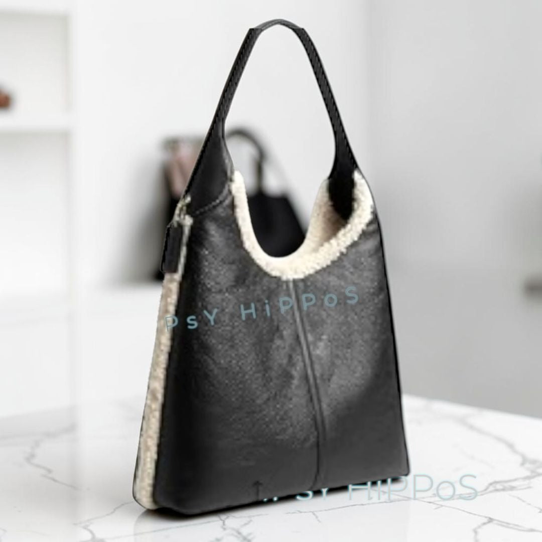 Authentic Coach Brooklyn 39 in black and shepherd handbag