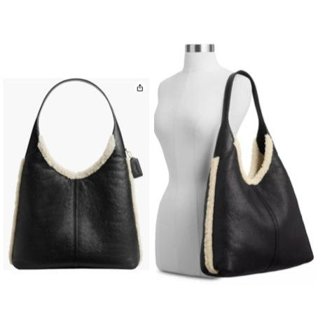 Authentic Coach Brooklyn 39 in black and shepherd handbag