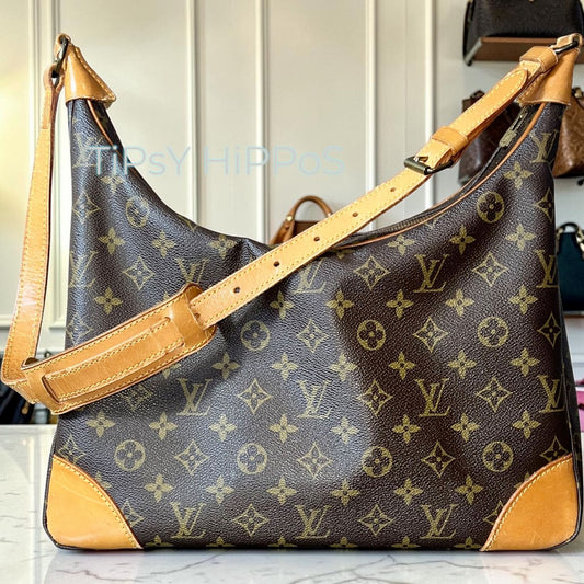 AUTHENTICATED!  LOUIS VUITTON Boulogne 35 Shoulder Bag Monogram