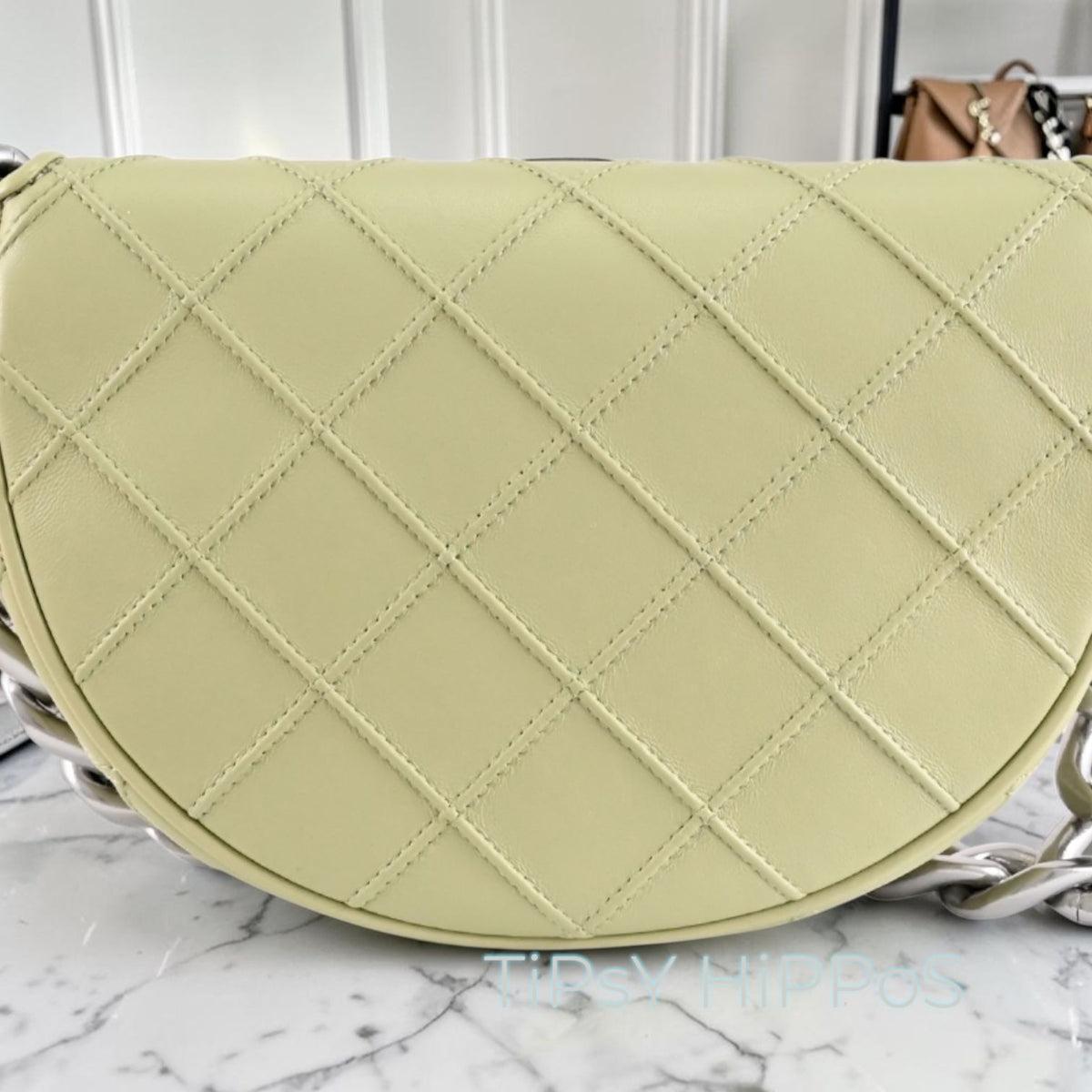 Stunning!!  RareTory Burch Olive Fleming Crescent Shoulder Bag- NWT